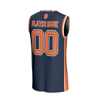 Syracuse Orange Basketball Jersey, Navy Fashion Sportswear Jersey Shirt, Sleeveless Athletic Tank Jersey, Casual Gift for Men, Style 203645458