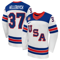 Connor Hellebuyck White US 2026 Away Replica Hockey Jersey, Sportswear Jersey Shirt, Long Sleeve Hockey Sweater Jersey, Casual Gift for Men