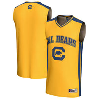 Cal Bears Basketball Jersey, Gold Fashion Lightweight Sportswear Jersey Shirt, Sleeveless Athletic Tank Jersey, Casual Gift for Men