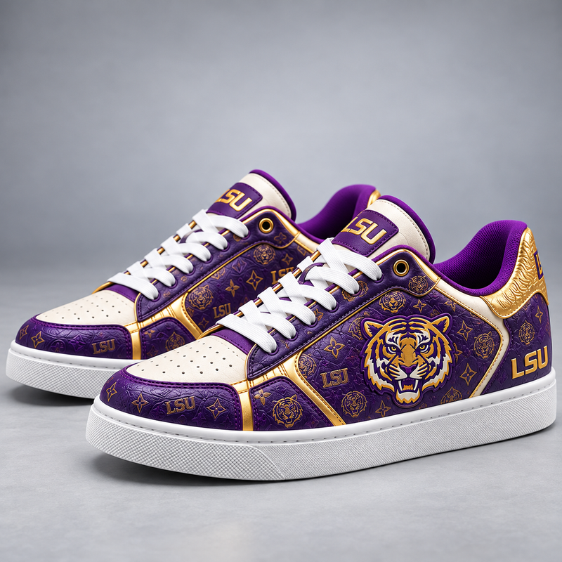 LSU - Purple, Gold and the Tiger's Steady Gaze