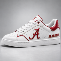 ALA Crimson Script - Clean White Low Top Sneakers