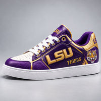 LSU Pride - Purple and Gold Low Top Sneakers