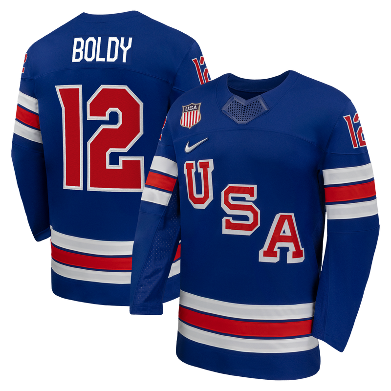 Matthew Boldy US Hockey Jersey, Royal Replica Home Sportswear Jersey Shirt, Long Sleeve Hockey Sweater Jersey, Casual Gift for Men