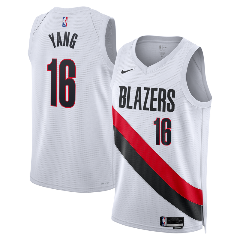 Yang Hansen Portland Trail Blazers Basketball Jersey, White Sportswear Jersey Shirt, Sleeveless Athletic Tank Jersey, Casual Gift for Men