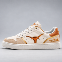 TEX Cream and Burnt Orange - Longhorn Pride Low Tops