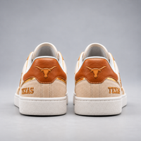 TEX Cream and Burnt Orange - Longhorn Pride Low Tops