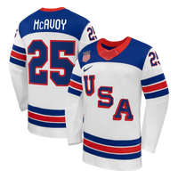 Charlie McAvoy White US 2026 Away Replica Hockey Jersey, Hockey Sportswear Jersey Shirt, Long Sleeve Hockey Sweater Jersey, Casual Gift for Men
