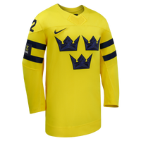 Gabriel Landeskog Sweden Hockey Jersey, Yellow Replica Away Sportswear Jersey Shirt, Long Sleeve Hockey Sweater Jersey, Casual Gift for Men