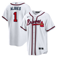 Ozzie Albies Atlanta Braves Baseball Jersey, White Replica Sportswear Jersey Shirt, Lightweight Breathable Athletic Jersey, Casual Gift for Men