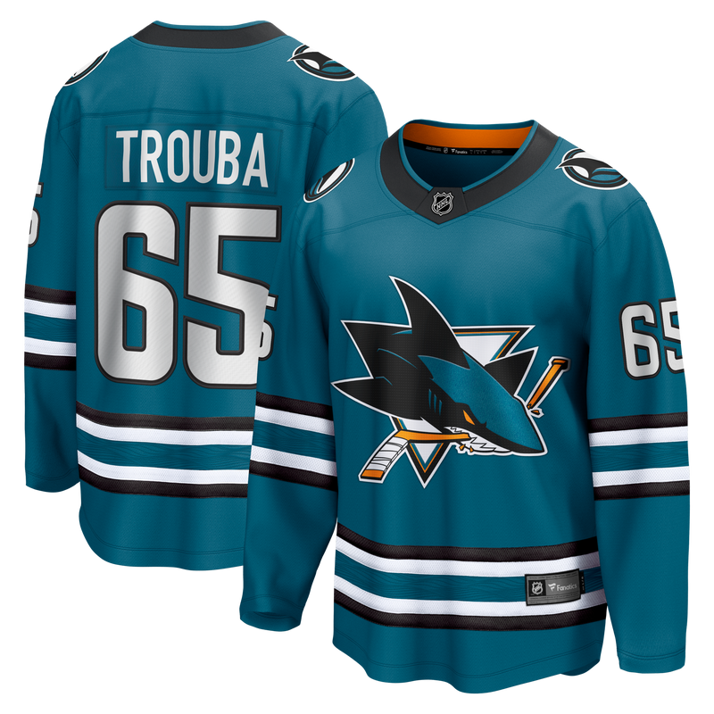 Jacob Trouba San Jose Sharks Hockey Jersey, Teal Breakaway Home Sportswear Jersey Shirt, Long Sleeve Hockey Sweater Jersey, Casual Gift for Men