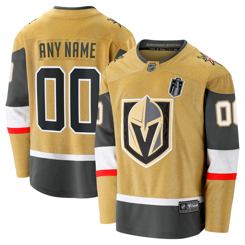 Vegas Golden Knights Hockey Jersey, Gold Sportswear Jersey Shirt, Long Sleeve Hockey Sweater Jersey, Casual Gift for Men, Style 204340308