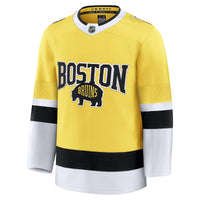 Boston Bruins Hockey Jersey, Gold Premium Sportswear Jersey Shirt, Long Sleeve Hockey Sweater Jersey, Casual Gift for Men, Style 203707693