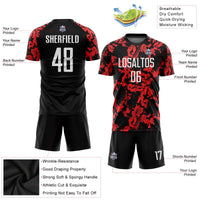 Custom Soccer Jersey, Red White Black Sportswear Jersey Shirt, Athletic Mesh Moisture Wicking Jersey, Casual Gift for Men, Style Soccer0245