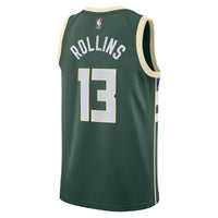 Ryan Rollins Milwaukee Bucks Basketball Jersey, Hunter Green Sportswear Jersey Shirt, Sleeveless Athletic Tank Jersey, Casual Gift for Men