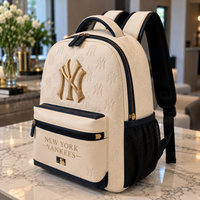 NYY Ivory Monogram - Interlocking Emblem Backpack