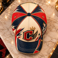 CLE - Winged Letterform in Navy, Cream and Crimson