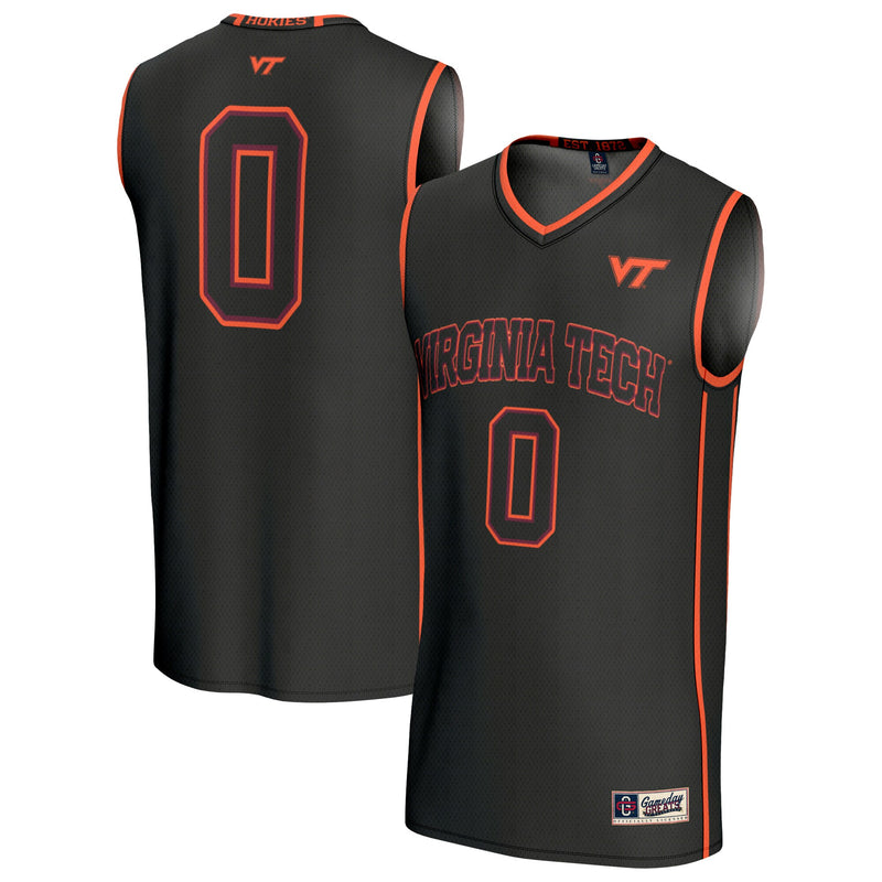 Virginia Tech Hokies Basketball Jersey, Black Sportswear Jersey Shirt, Sleeveless Athletic Tank Jersey, Casual Gift for Men, Style 203652704