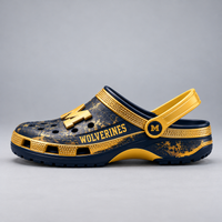 MICH Maize and Navy - Collegiate Statement Clogs