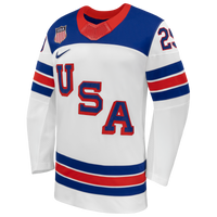 Brock Nelson US Hockey Jersey, White Replica Away Sportswear Jersey Shirt, Long Sleeve Hockey Sweater Jersey, Casual Gift for Men