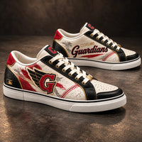 CLE in Cream and Black - Winged G Low-Top Sneakers