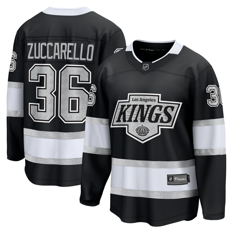 Mats Zuccarello Los Angeles Kings Hockey Jersey, Black Breakaway Sportswear Jersey Shirt, Long Sleeve Hockey Sweater Jersey, Casual Gift for Men