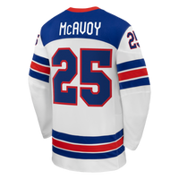 Charlie McAvoy White US 2026 Away Replica Hockey Jersey, Hockey Sportswear Jersey Shirt, Long Sleeve Hockey Sweater Jersey, Casual Gift for Men