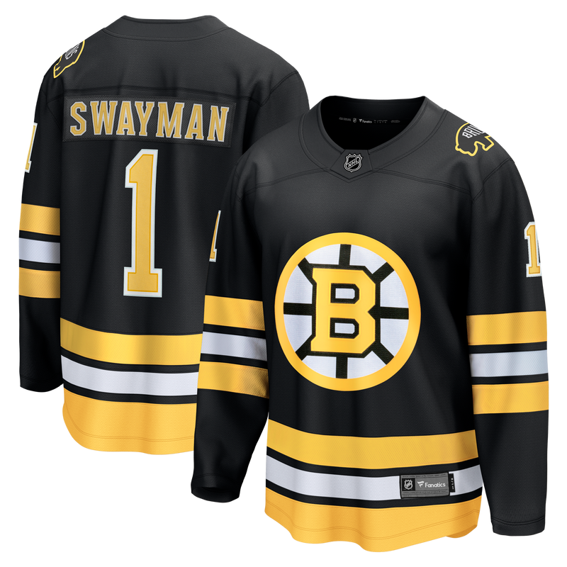 Jeremy Swayman Boston Bruins Hockey Jersey, Sportswear Jersey Shirt, Long Sleeve Hockey Sweater Jersey, Casual Gift for Men, Style 203661358