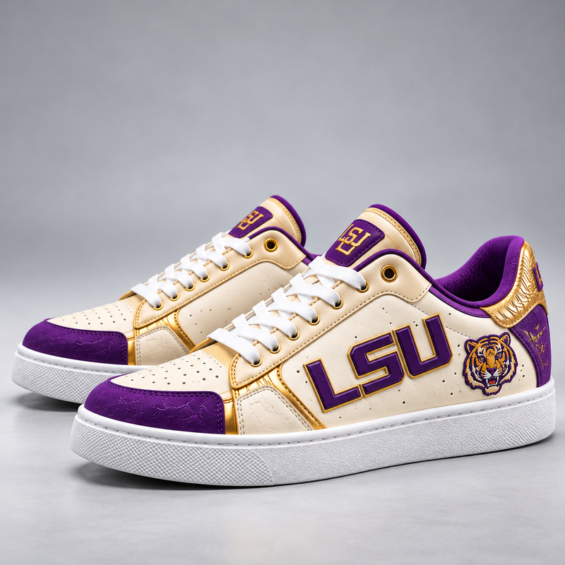 LSU - Cream, Gold and Purple in Measured Contrast