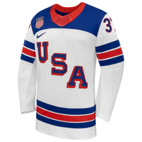 Connor Hellebuyck White US 2026 Away Replica Hockey Jersey, Sportswear Jersey Shirt, Long Sleeve Hockey Sweater Jersey, Casual Gift for Men