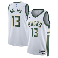 Ryan Rollins Milwaukee Bucks Basketball Jersey, White Swingman Sportswear Jersey Shirt, Sleeveless Athletic Tank Jersey, Casual Gift for Men