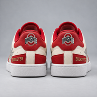 OSU Scarlet and Cream - Low Top Sneakers with Collegiate Attitude