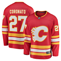 Matt Coronato Calgary Flames Hockey Jersey, Red Breakaway Home Sportswear Jersey Shirt, Long Sleeve Hockey Sweater Jersey, Casual Gift for Men