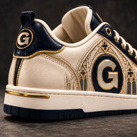 GTWN Gothic Arches - Cream And Navy Collegiate Sneakers